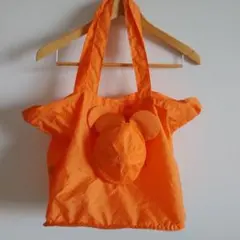 1回使用ディズニーオレンジ ミッキー耳 エコバッグ