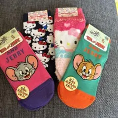 トムとジェリー＆ハローキティ ソックスセット