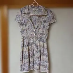 Auntie Rosa 花柄 半袖 シャツワンピースのサムネイル