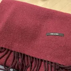 COMME CA MENマフラー　レッドリバーシブル