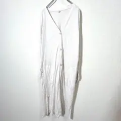 UNIQLO ユニクロ　ロングカーディガン　薄手　生成り　L