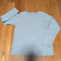 ユニクロ　長袖カットソー　ロンT　150 　グレー