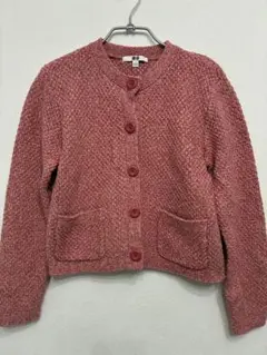 ユニクロ ノーカラーニットカーディガン S