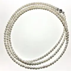 淡水パール ロングネックレス 115cm 3WAY マグネット SV925 - メルカリ