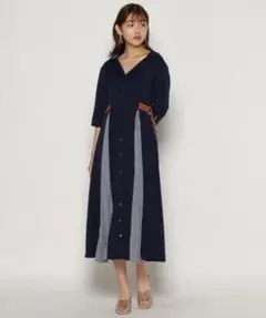 REDYAZEL レディアゼル　ワンピース　青　ブルー　紺　ネイビー　春夏秋　S