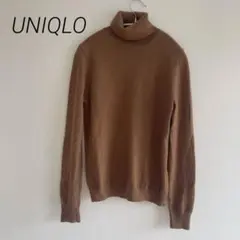 ユニクロ★カシミヤ100% タートルネック　レディースL ブラウン