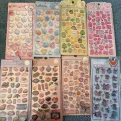 3Dシール あわわ、しずく、食べ物　スティッチ