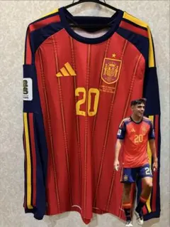 スペイン代表 ペドリ 20 オーセンティック 長袖 W杯決勝仕様