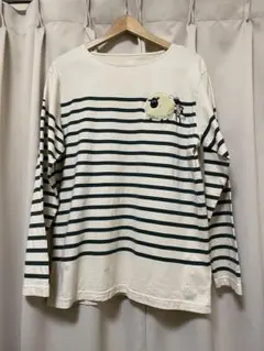 ☆美品☆Ｌひつじのショーンデザインティーシャツストアグラニフメンズ長袖Tシャツ