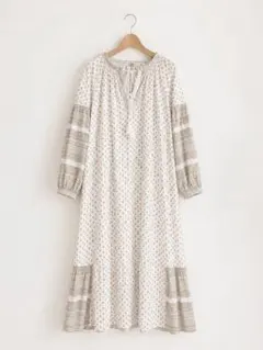ANAYI アナイ 幾何ドット柄ロングワンピース ジョーゼット2024 現行品