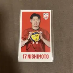 モバガチャ 男子バレーボール 西本圭吾 サイン入りカード ステッカーセット