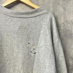 POU DOU DOUグレー 刺繍トレーナー　M 裏毛