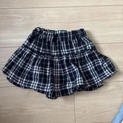 フリル付きチェック柄キュロット 100cm
