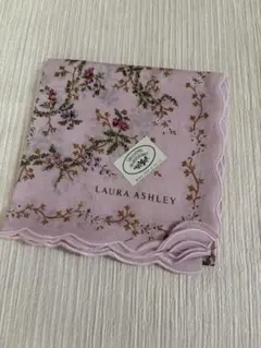 【LAURA ASHLEY】ローラアシュレイ ハンカチ ピンク 花柄 植物柄