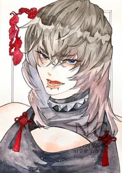 オリジナル 手描きイラスト 水彩画