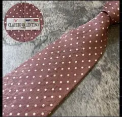 MSE1096 CLAUDIO VALENTINO パープル ドット シルクのサムネイル