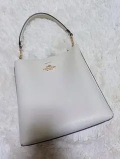 【訳あり美品】COACH モリーバケットバッグ　アイボリー
