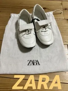 新品タグ付き✧︎*。ZARAフラットシューズ 36 ホワイトレザー