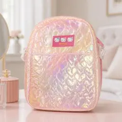 Hello Kitty ハートキルティング ショルダーバッグ ピンク①新品のサムネイル
