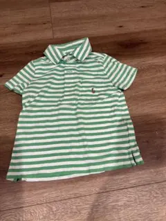 ラルフローレン ベビー ポロシャツ 緑 白 ボーダー 80cm 18M