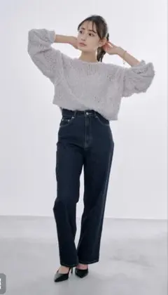 COHINA KUROKI DENIM セミワイドストレート