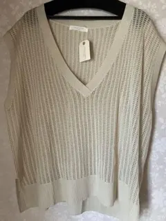 【chocol raffine robe 】すかし柄ニットベスト