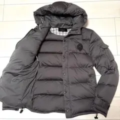 ほぼ新品 LLサイズ バーバリーブラックレーベル ダウンジャケット グレー