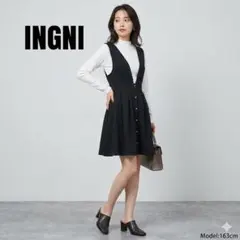INGNI イング　ブラック ノースリーブ　チュニック　上品　黒のサムネイル