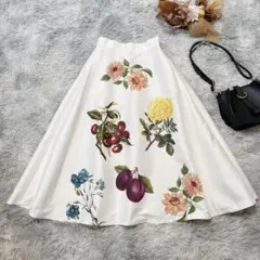 AMERI アメリ (F) フラワー ロングスカート Aライン 訳あり美品のサムネイル
