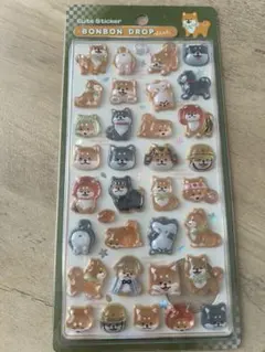 ボンボンドロップシール　和柄　柴犬　新品未使用　正規品