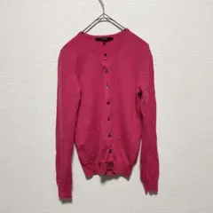 MACPHEE ウール100% クルーネックカーディガン ピンク サイズ1