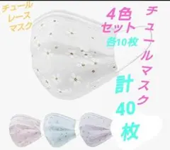チュールマスク４色計40枚セット