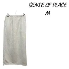 SENSE OF PLACE シルバー タイトスカート M