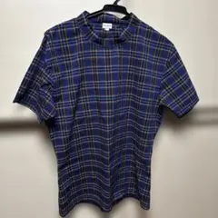 Paul Smith LONDON チェック 半袖ブラウス Fサイズ ネイビーのサムネイル