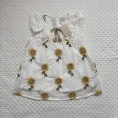 petit main ひまわり刺繍ワンピース 80のサムネイル