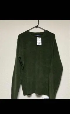 ナノユニバース セーター モールニット 深緑色