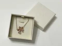 未使用品 QUDO ネックレス ピンク 花 ペンダントトップ アクセサリー 