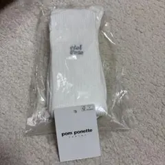 pom ponette junior ルーズソックス ホワイト 22-25cm