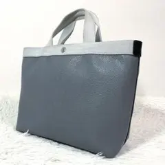 エルベシャプリエ　トートバック　PVC グレー×シルバー　舟形のサムネイル