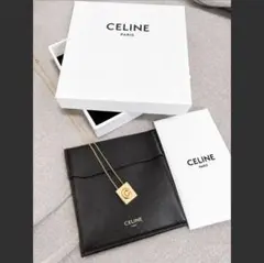 22148✨セリーヌ アルファベットネックレス C ロゴ ゴールド プレート