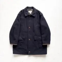 エルエルビーン 90s USA製 フィールドコート ウール ネイビー XLのサムネイル