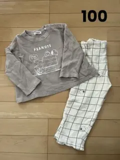 スヌーピー ピーナッツ 長袖パジャマ 100cm