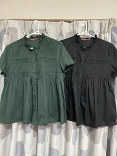 る*可様 ユニクロ　コントワーデコトニエのフリルシャツのセット