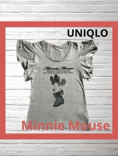 ミニーマウス半袖　フリル袖　UNIQLOユニクロ　ディズニー　Ｍサイズ　グレー