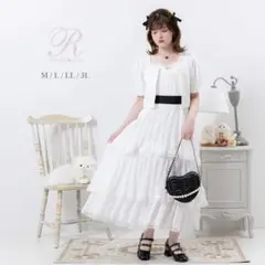 Dear My Love Rose ティアードレースキャミワンピース 3L 白のサムネイル