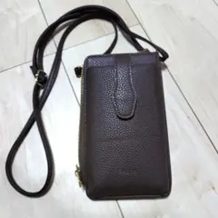 R-BOOM ブラウン スマホショルダーバッグ