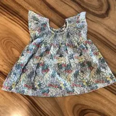 花柄フリル袖シャツ 90cm以下