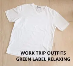 WORK TRIP OUTFITS Tシャツ Vネック 半袖 M