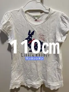 サンカンシオン うさぎ 花 刺繍 フリル 110㎝のサムネイル