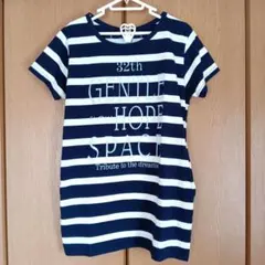 ★THE GENTLE ボーダー 半袖 Tシャツ ネイビー Lサイズのサムネイル